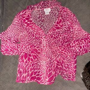 Pink Patterned Women's Top